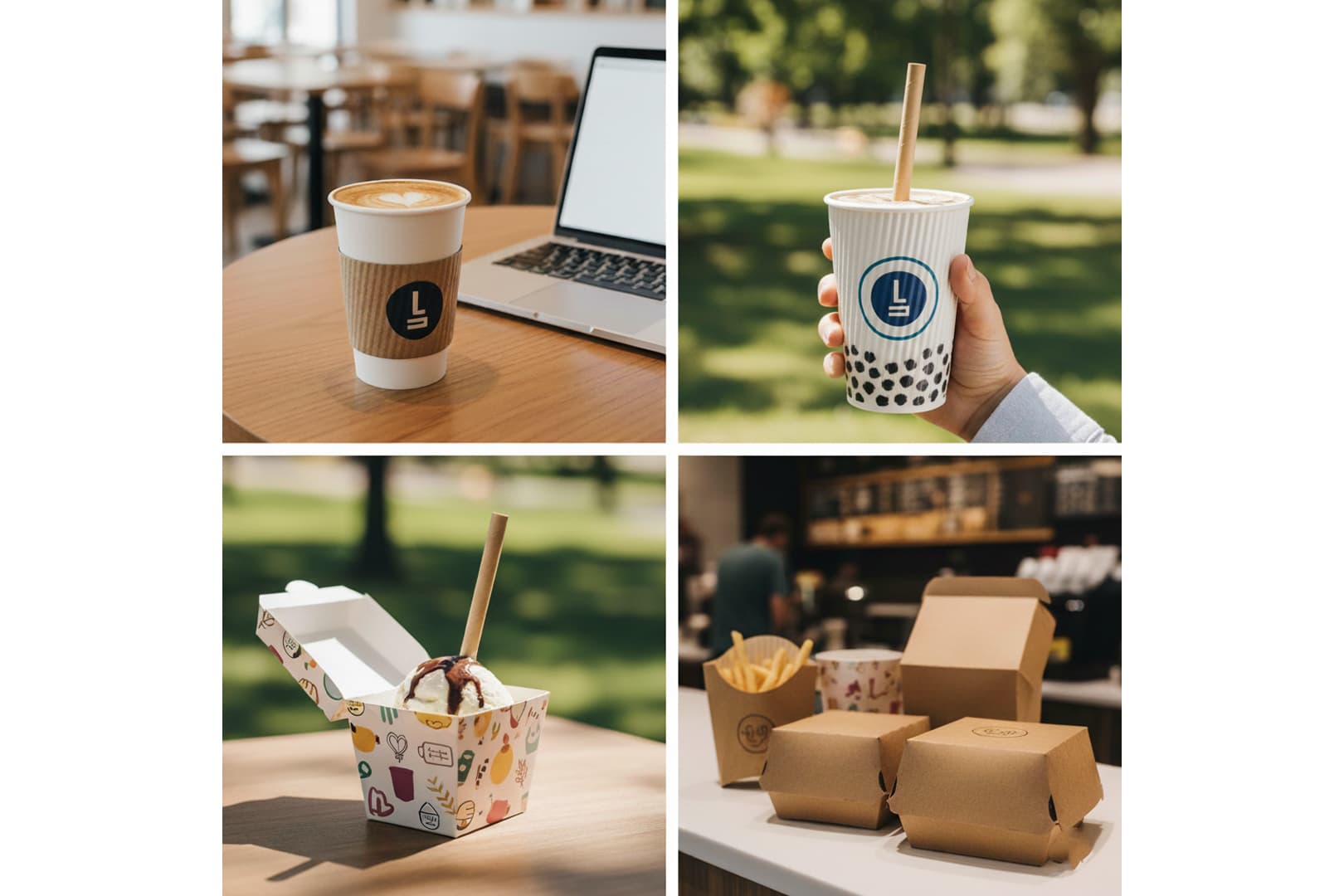 Ảnh: Ly giấy và hộp đựng thức ăn làm từ giấy Cupstock thân thiện môi trường